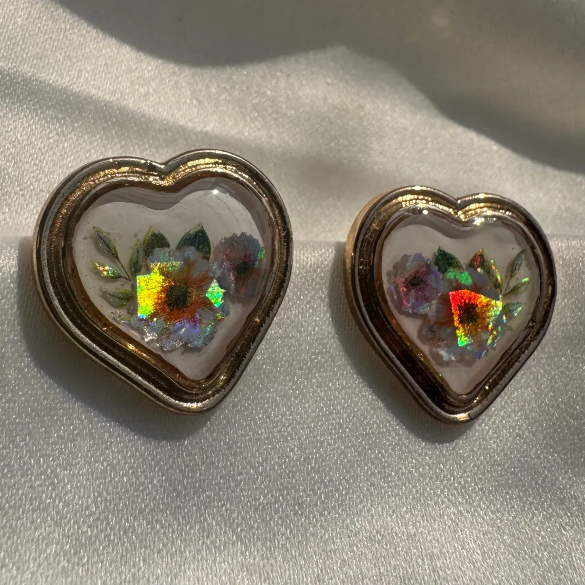 HoloBloom Heart Statement Earrings view 5