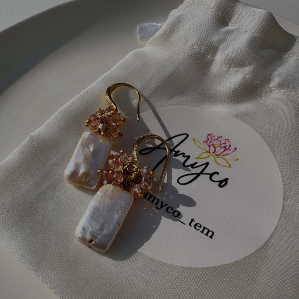 Keshi Pearl Earrings view 2
