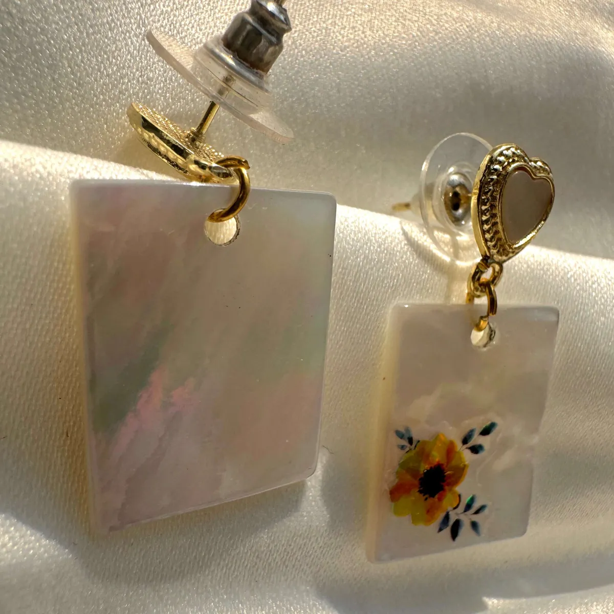 Mother of Pearl Heart Drops view 4