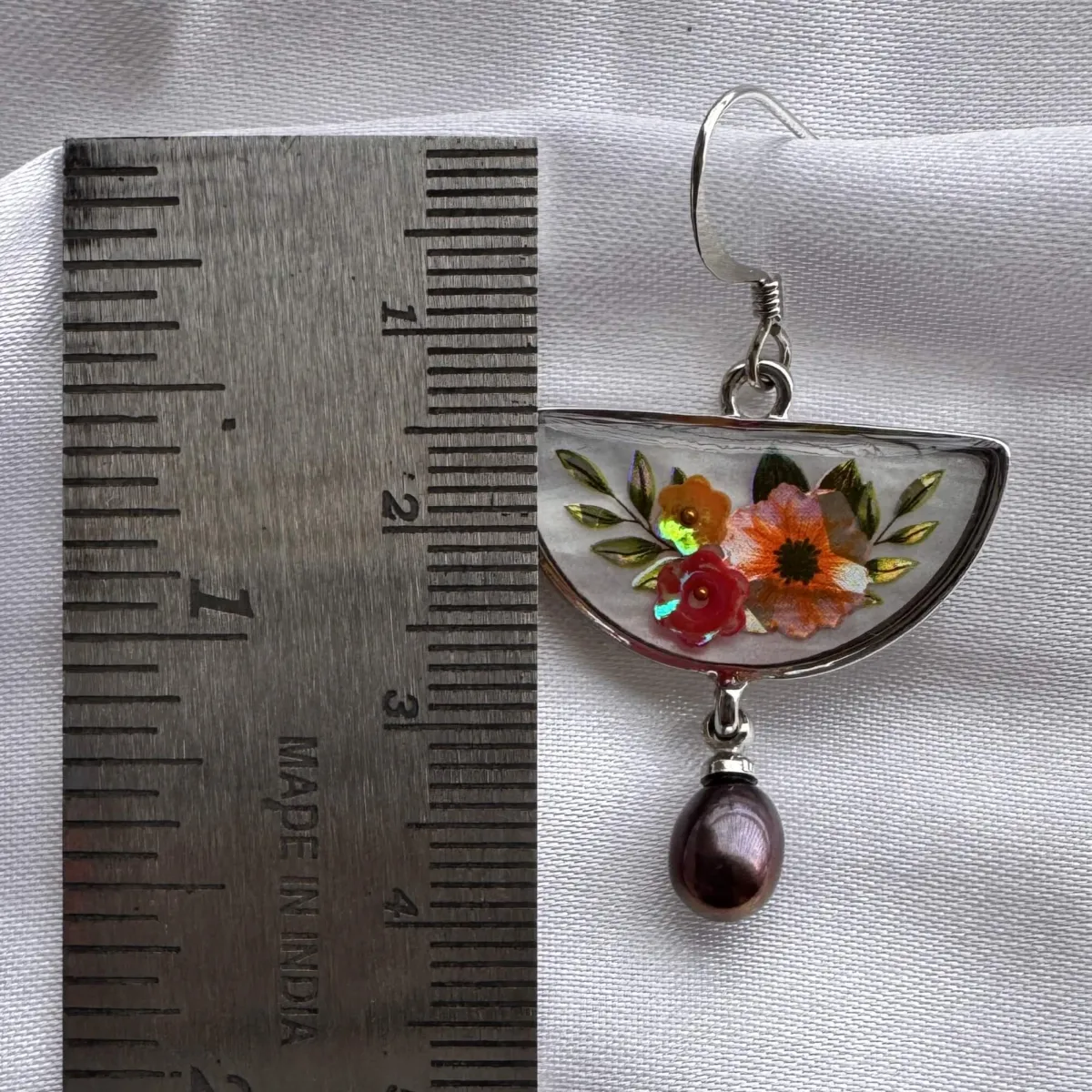 Poppy Crescent Earrings view 3
