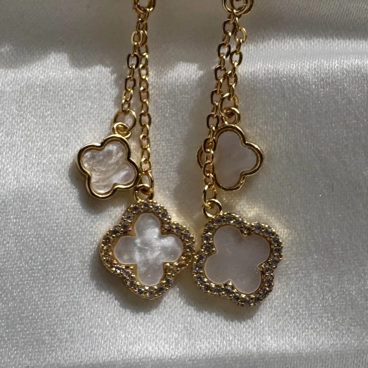 Clover Charm Earrings view 3