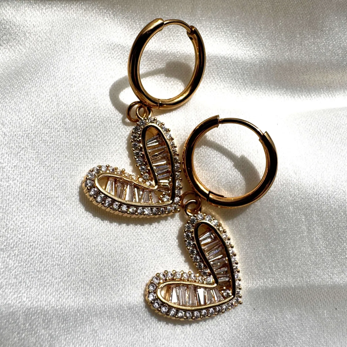 Crystal Heartbeat Earrings
