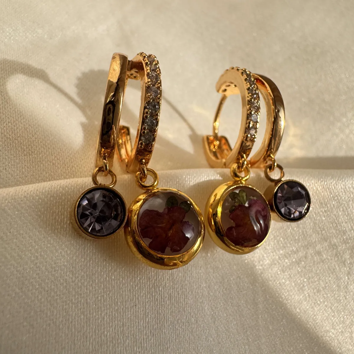 Petal Dusk Hoop Earrings