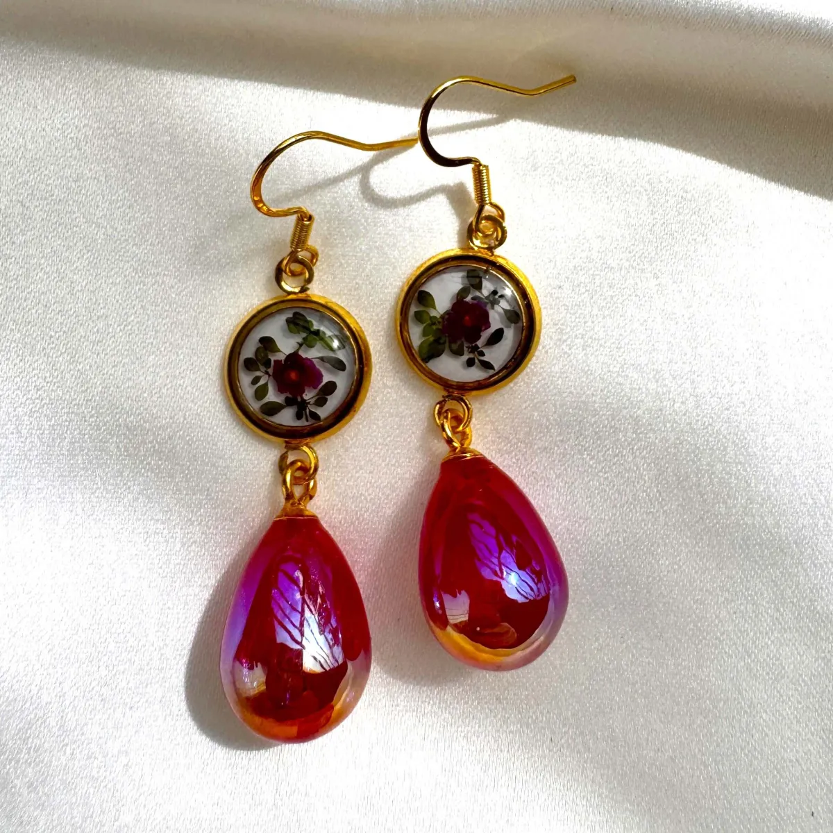Ruby Bloom Earrings